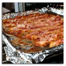 Bacon, bagt i ovnen